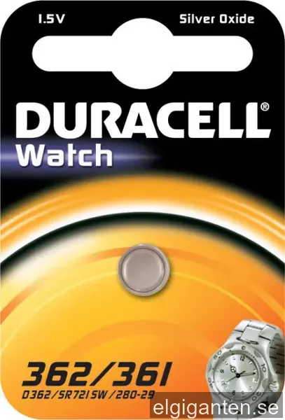 Duracell Batteri till klocka 362/361 Knappcell 1,5 V
