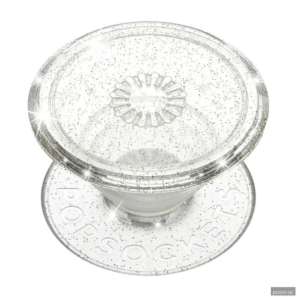 PopSockets Clear Glitter Silver