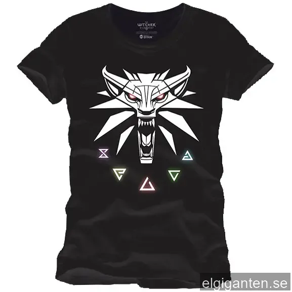 T-shirt Signs of the Witcher svart (L)