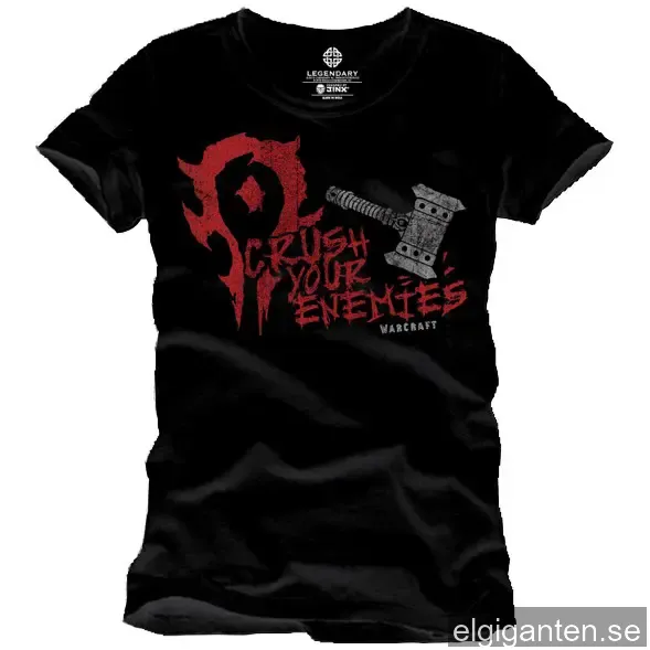 T-shirt Warcraft - Crush Your Enemies svart (L)