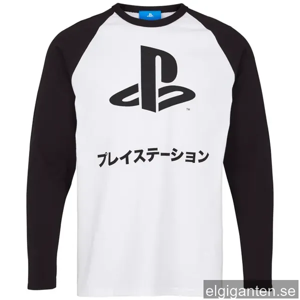 PlayStation långarmad tröja Jap. logo svart/vit (L)
