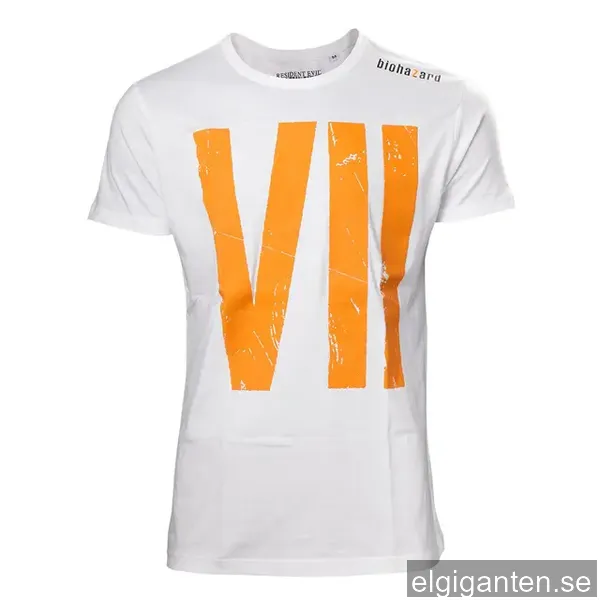 T-shirt Resident Evil VII tryck vit (L)