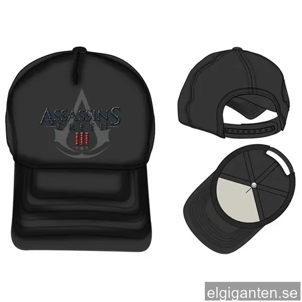 Assassin's Creed 3 välvd keps (svart/guld)