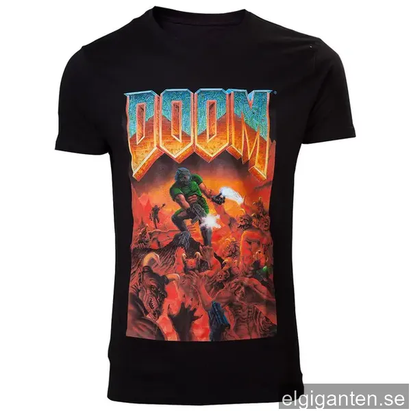 T-shirt Doom - Classic Boxart svart (L)