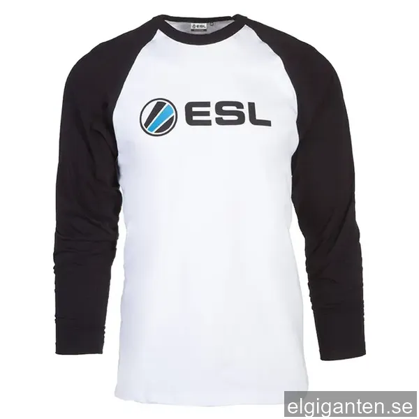 ESL two-tone långarmad t-shirt (XL) (svart/vit)