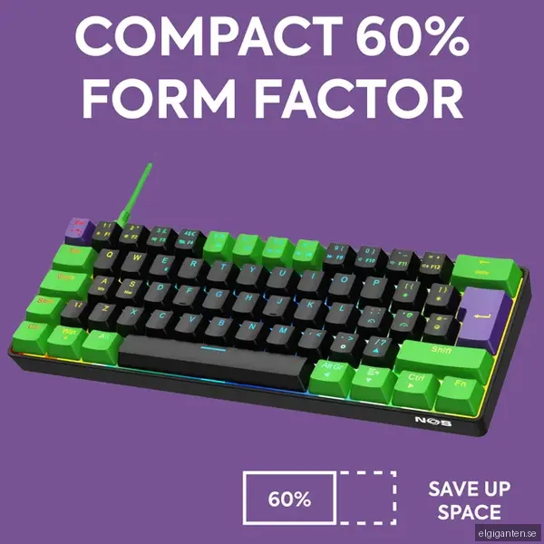 NOS C-450 Mini PRO RGB gaming tangentbord (riddle)