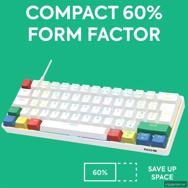 NOS C-450 Mini PRO RGB gaming tangentbord (RGBY)