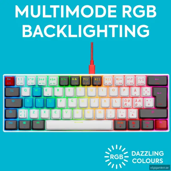 NOS C-450 Mini PRO RGB gaming tangentbord (tilt)