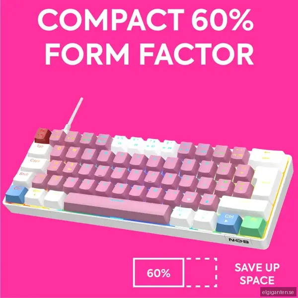 NOS C-450 Mini PRO RGB gaming tangentbord (cotton candy)