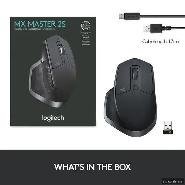 Logitech MX Master 2S trådlös mus (grå)