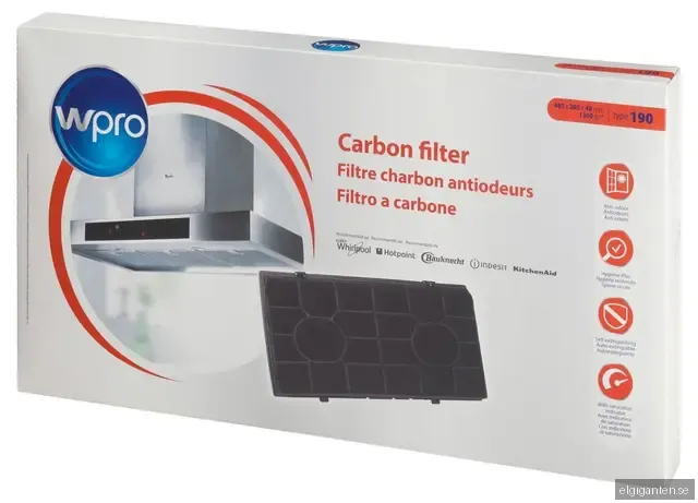 Wpro Kolfilter till köksfläkt CHF190