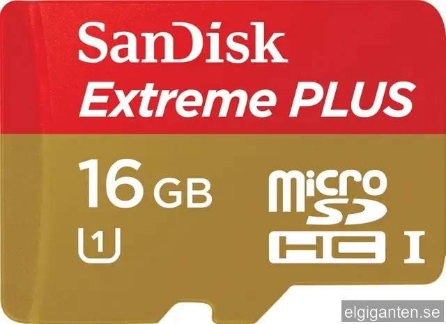 SanDisk Extreme Plus Micro SDHC 16 GB Minneskort