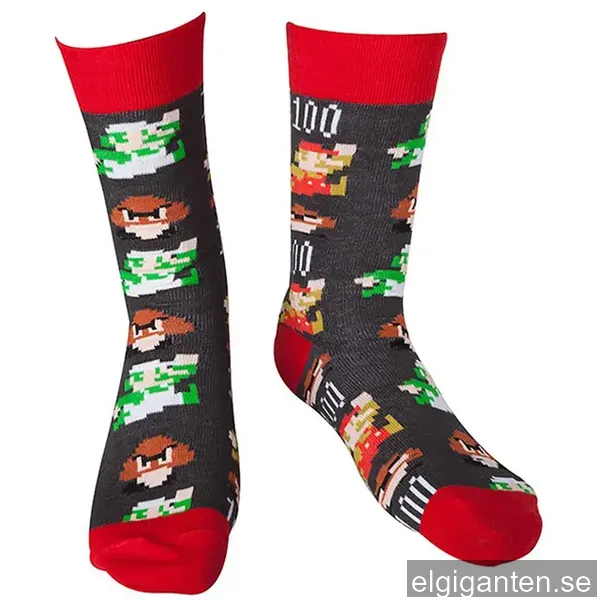 Strumpor Nintendo - Mario Pixel Art 43-46 (flerfärgad)
