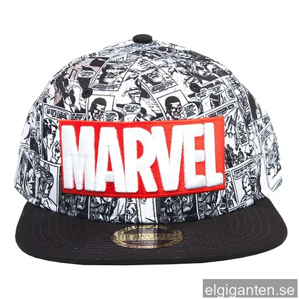 Marvel - classic logo keps (svart,vit)