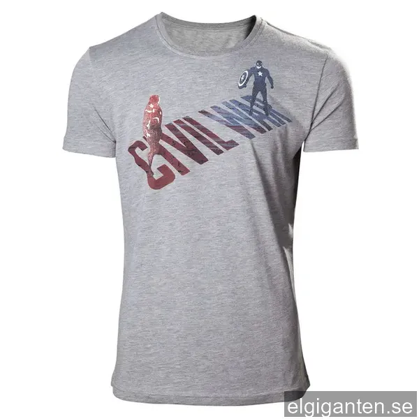 T-shirt Captain America - Civil War grå (L)