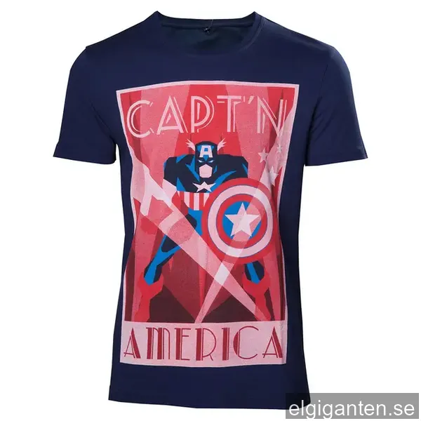 T-shirt Marvel - Capt'n America blå (L)
