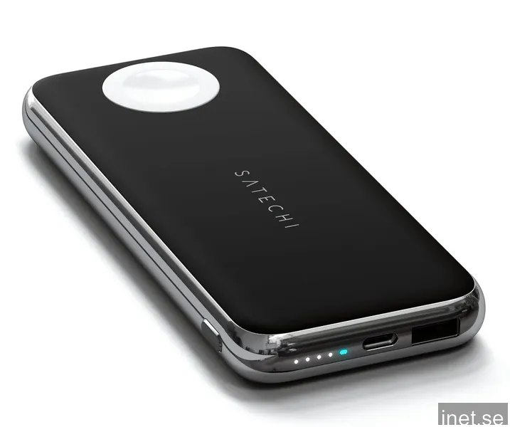Satechi Quatro 10.000mAh Wireless Power Bank PowerBank - Svart - 10000 mAh