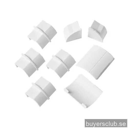 D-Line Skarvkontakt Kvartscirkelformad 8 delar (vit)