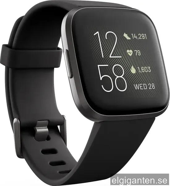 Fitbit Versa 2 smartwatch (svart/kol)