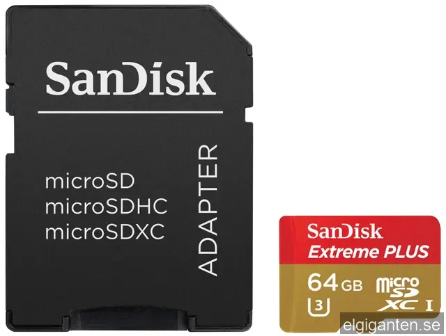 SanDisk Extreme Plus Micro SD Minneskort 64 GB