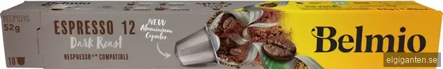 Belmio Espresso Dark Roast kaffekapslar