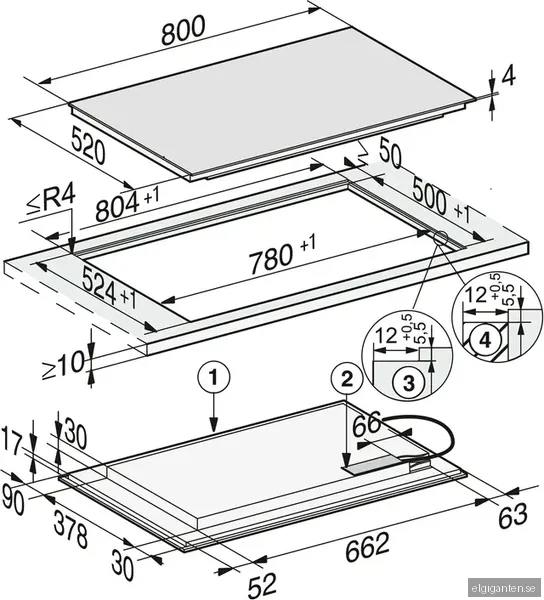 Miele Induktionshäll KM7575FL (80cm)