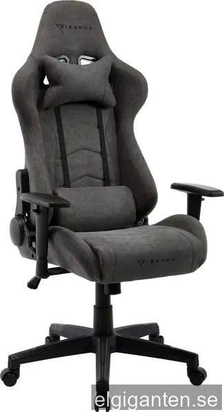 PIRANHA BITE CLOTH EDITION gamingstol (Tyg) - grå