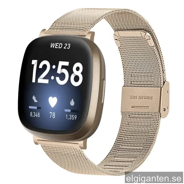 Fitbit Versa 3 / Sense armband Rostfritt stål Guld