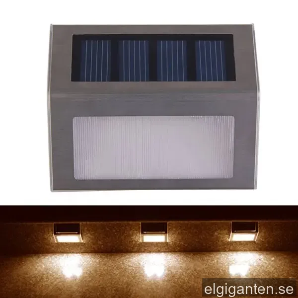 Solcellslampa för räcke / trappa