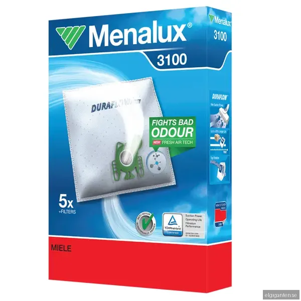 Menalux dammsugarpåsar 3100 (5 st) för Miele dammsugare