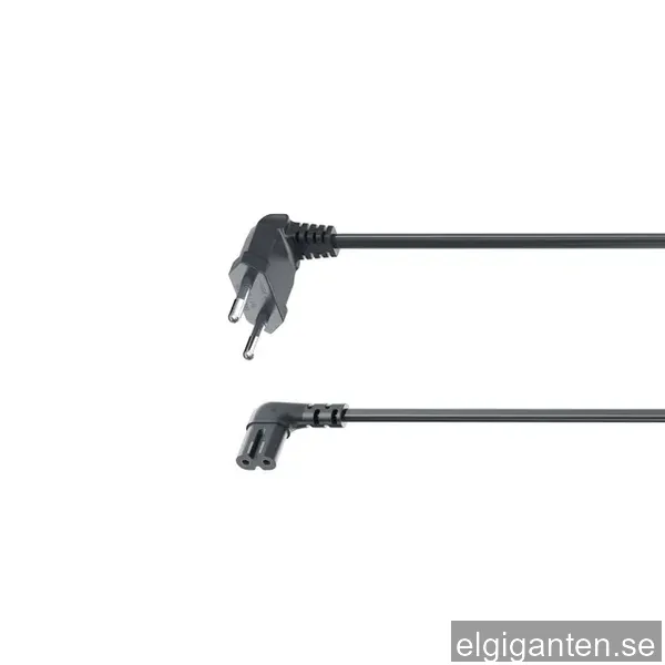 Hama vinklad apparatkabel C7 (3 m/svart)