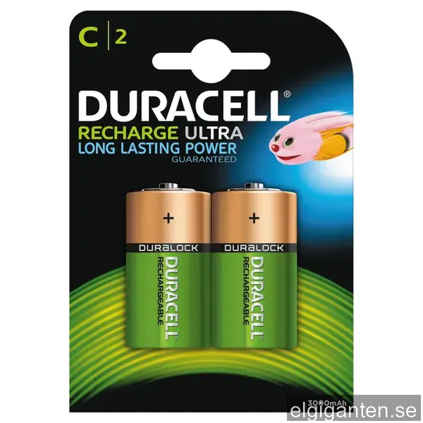 DURACELL Recharge Ultra C 3000mAh Batteries 2-Pack