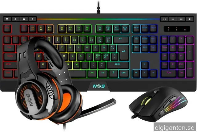 NOS Z-300 3-i-1-paket med hörlurar/tangentbord/mus för gaming