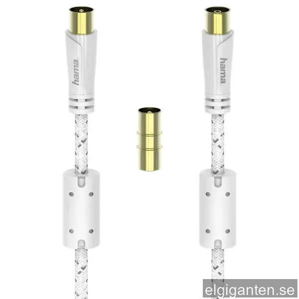 Hama antenn 120 dB kabel (vit/3 m)