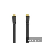 Hama HDMI Cable Ethernet Flat Black 1.5m
