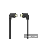 Hama HDMI Cable Ethernet Angled Gold Black 1.5m