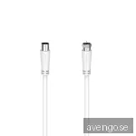 HAMA Kabel Antenn SAT 90dB F-Plug-Coax Hona Vit 1.5m