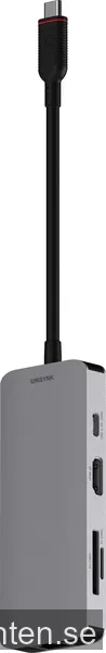 Unisynk USB-C 8 i 1 dockningshubb (grå)
