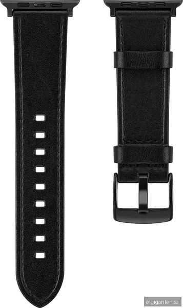 Sandstrøm Apple Watch läderarmband 42/44/45/49 mm (svart)