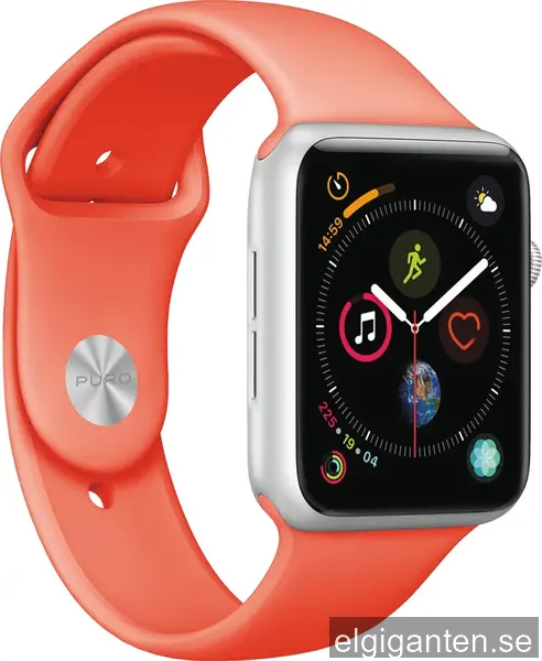 Puro Icon silikon sportarmband för Apple Watch 42-45 mm (korall)