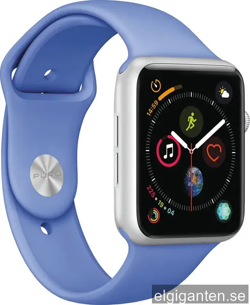 Puro Icon silikon sportarmband för Apple Watch 42-45 mm (forment blå)