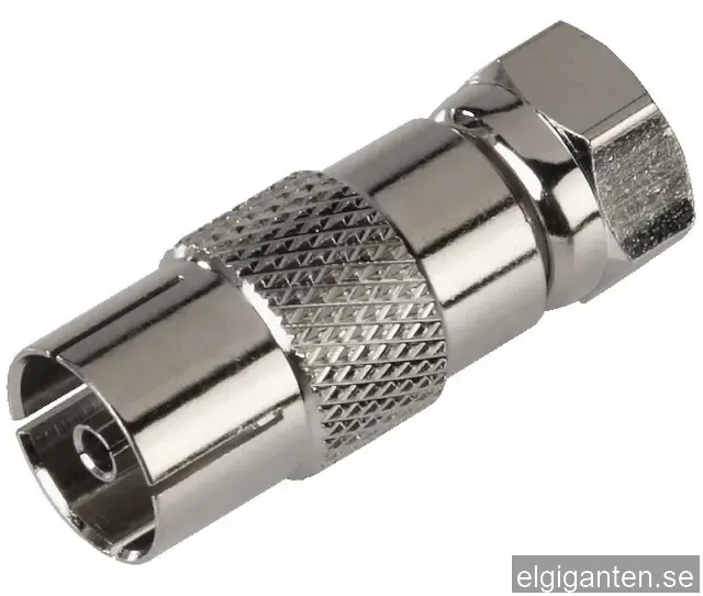 Triax adapter IEC hona till F hane rak (2-pack)