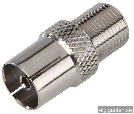 Triax Adapter till antenn F-kontakt hona till IEC hona
