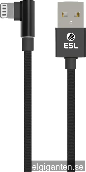 ESL Gaming USB till Lightning laddkabel 1 m (svart)