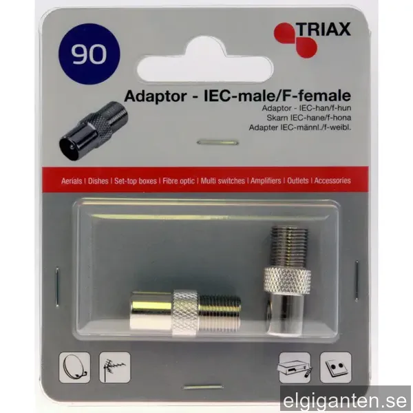 Triax Adapter IEC Hane - F Hona (2 st)