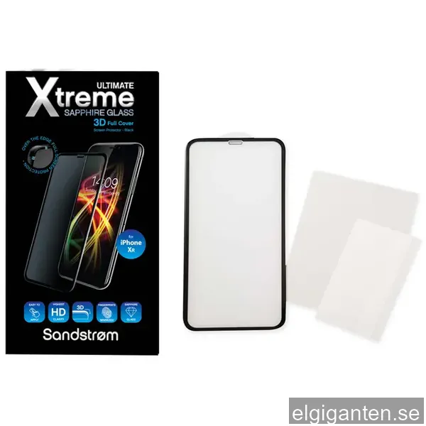 Sandstrøm Curved Glass iPhone XR/11(svart)