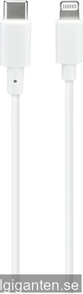 Sandstrøm USB-C till Lightning-kabel 3m (vit)