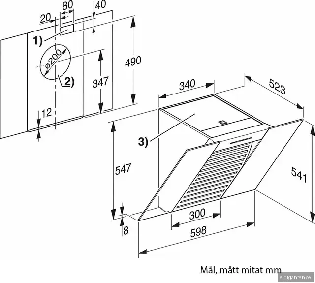 Miele Fläktkåpa DA 6066 W White Wing (Briljantvit)
