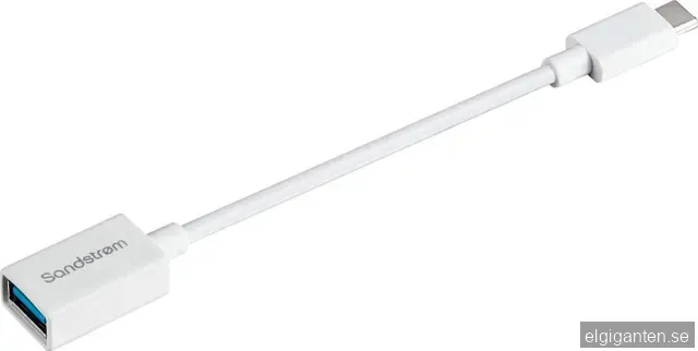 Sandstrøm USB-A till USB-C kabeladapter