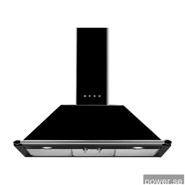 Smeg Serie Victoria Vägghängd Köksfläkt KT90BLE (svart 90cm)